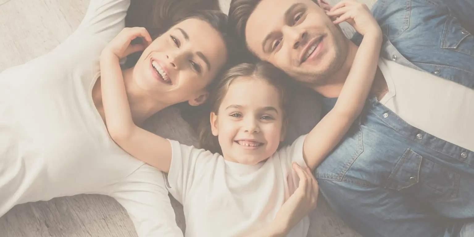 A relaxed family together, supporting family dental care photograph