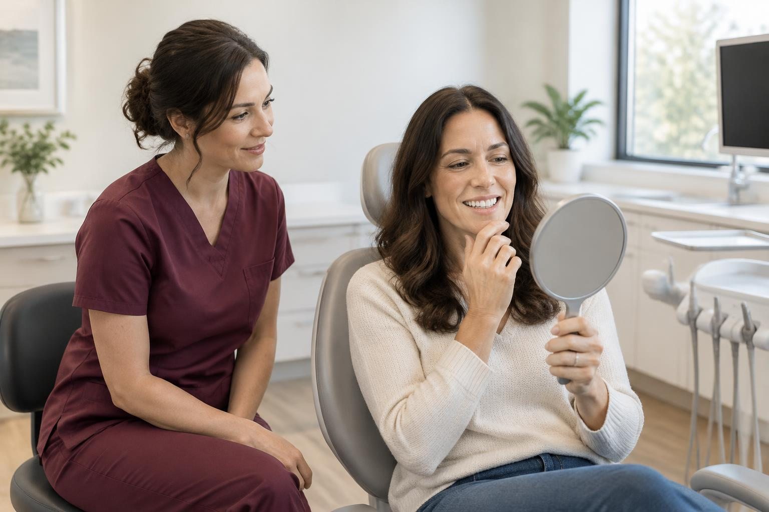 Illustrative cosmetic dentistry dental photograph, not the YV Dental team or premises