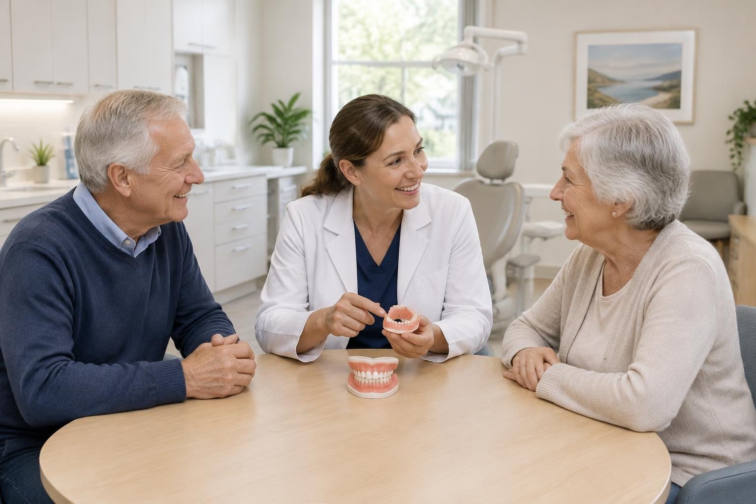 Illustrative dentures dental photograph, not the YV Dental team or premises