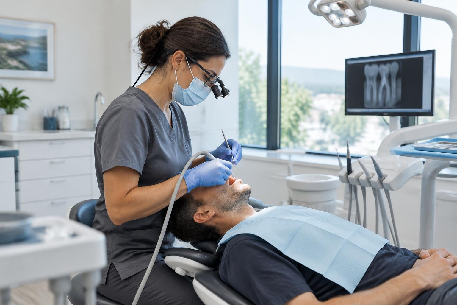 Illustrative root canal treatment dental photograph, not the YV Dental team or premises